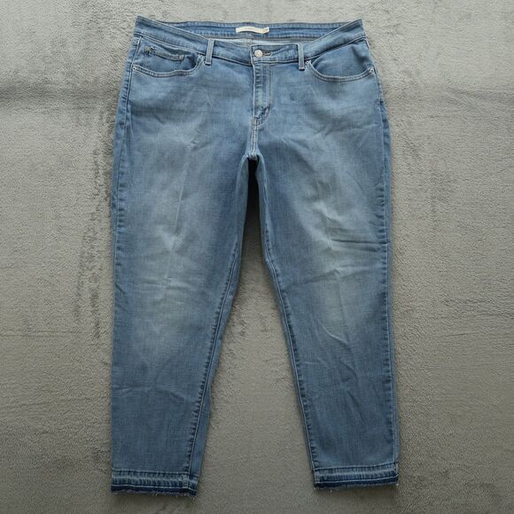 Levi's 711 Jeans Women's Size 20W Blue Mid-Rise Skinny Denim 26" Inseam Stretch - Picture 1 of 16